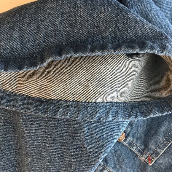 Dickies Denim Overalls 38X30 Pockets Adjustable Workwear 100% Cotton HEMMED 24" - Picture 6 of 6